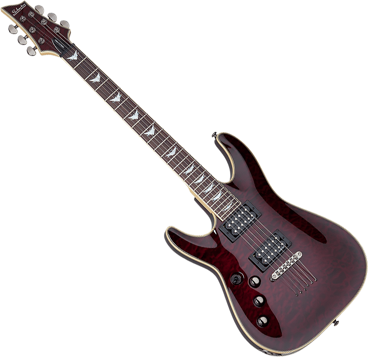 Schecter Omen Extreme-6 Left-Handed Electric Guitar in Black Cherry Finish image 1
