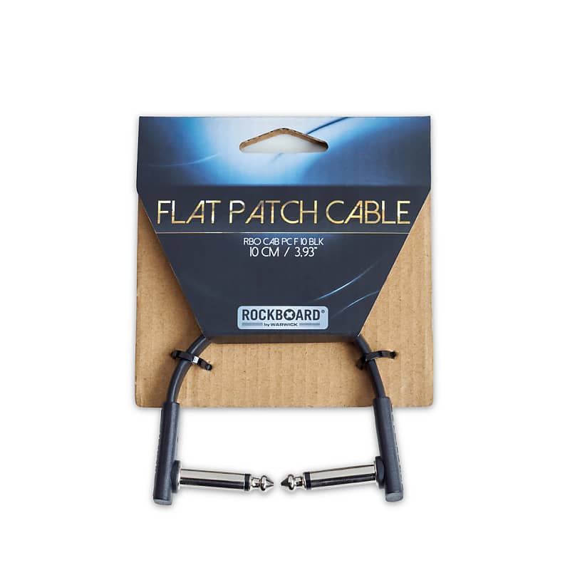 RockBoard Flat Patch Cable Black 3.93" (10cm) image 1