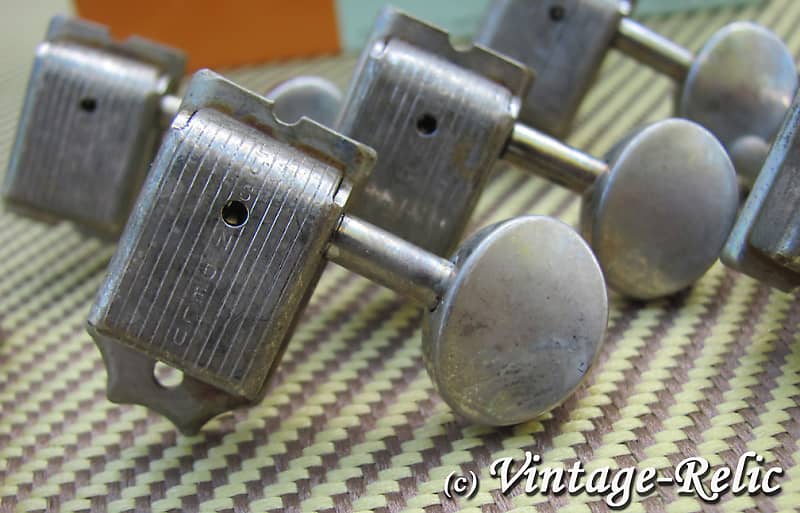 aged Kluson nickel tuners RELIC'D for Fender Custom Shop Strat