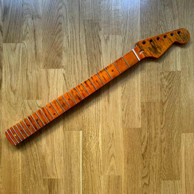 Exceptional Maple Tiger Flame 22 Fret ST Reverb The Netherlands