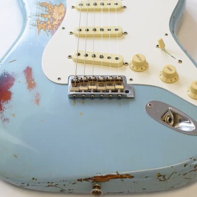 Fender Stratocaster 59 Hv Relic Blue MB-PW image 12