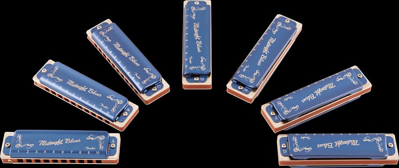 Fender Midnight Blues Diatonic Harmonica (7-Pack) | Reverb