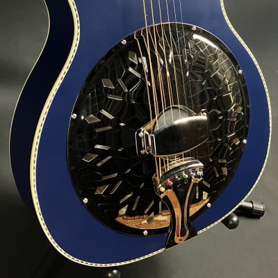 Recording King RPH-R2-MBL Dirty 30's Single 0 Round Neck Resonator Guitar Matte Blue image 3