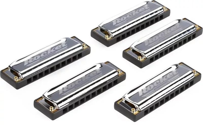 Hohner Rocket Harmonica 5 Pack – C, G, A, D And Bb image 1