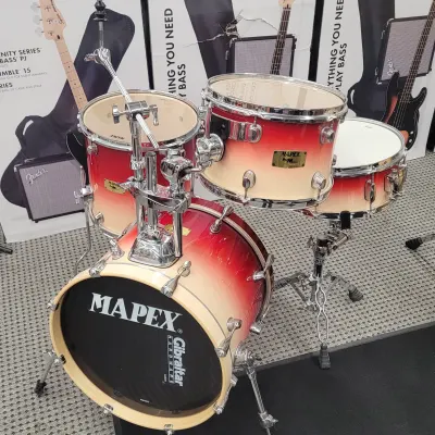 Mapex Pro M Series 4 Pc Shell Pack With Extras 2000s Red Fade image 1