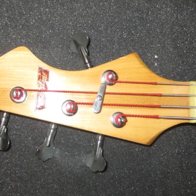 ~1966 Maxitone Electric Solidbody Bass Dark Red w. Hard Case image 9