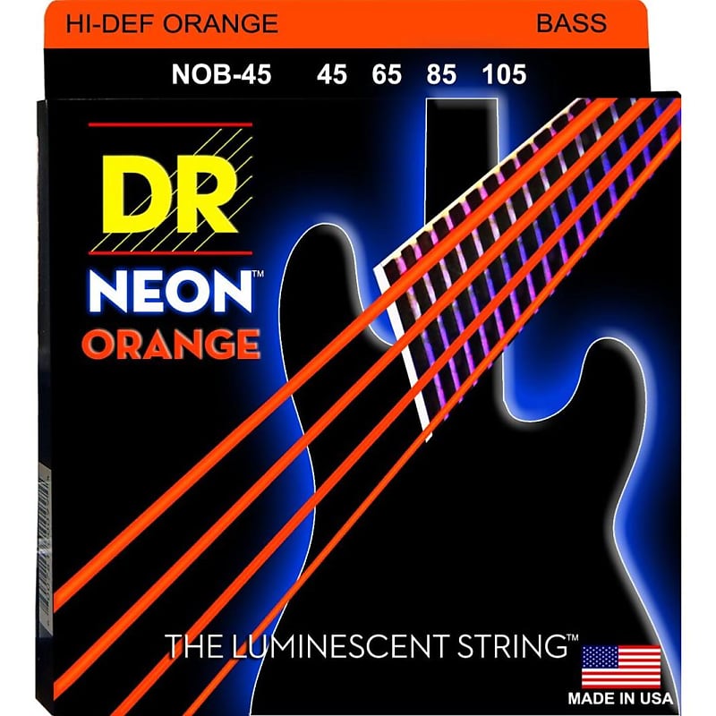 DR Cordes basse électrique Hi-Def orange 45-105