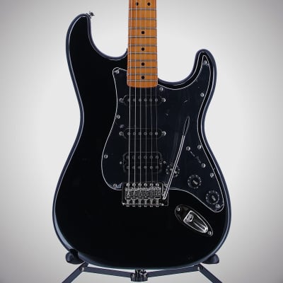 Squire/Fender Stratocaster SQ Black-maple neck big headstock strat MIJ  japan | Reverb