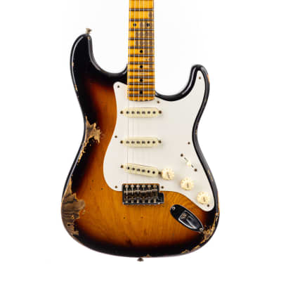 Fender Custom Shop 1957 Stratocaster Heavy Relic, Lark Guitars Custom Run -  2 Tone Sunburst (961) image 4