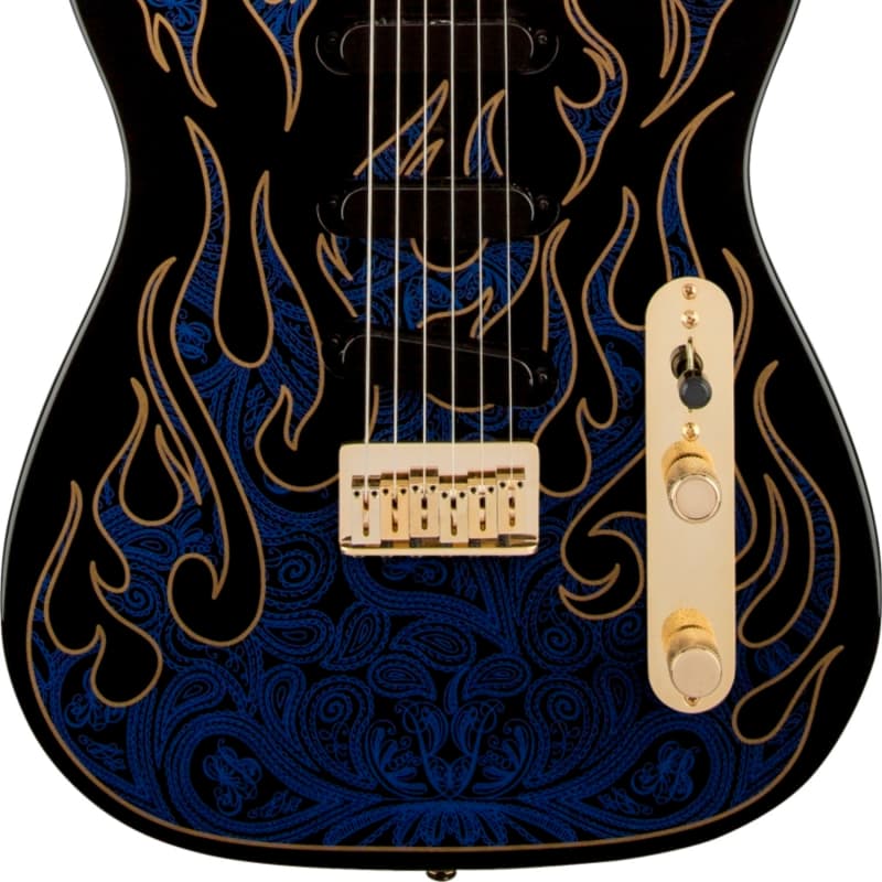 Photos - Guitar Fender 0  108602888 Gloss: Blue Paisley Flames Gloss: Blue Paisley Flames n 