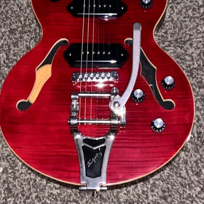 Epiphone factory 2nd Wildkat Wine Red electric guitar ohsc image 3