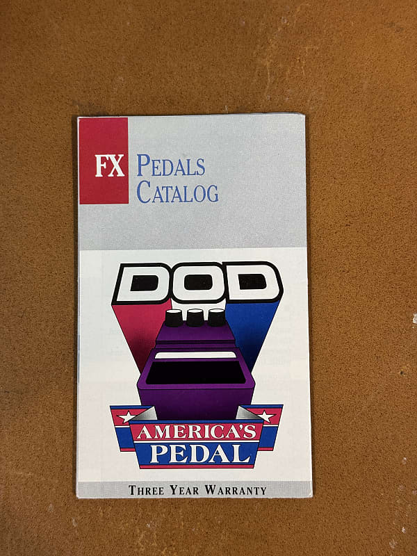 Vintage DOD Pedal Catalog 1990 Small Booklet that Opens Up Reverb