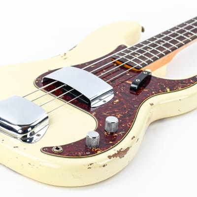 Fender Custom Shop 64 Precision Bass Relic Aged Vintage White image 11