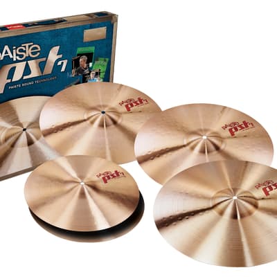 Paiste PST7 ROCK Cymbal Set/Free 16" Crash & Cymbal Bag W/Purchase! image 1