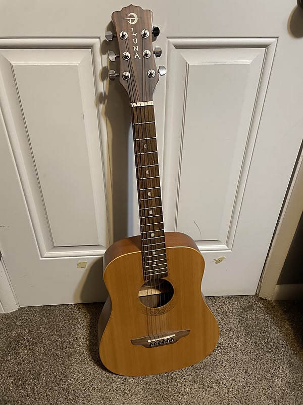 Luna safmusspr travel size parlor acoustic guitar Reverb