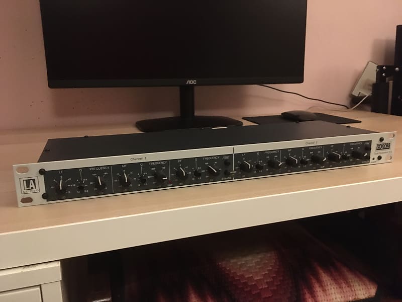 LA Audio EQX2 Stereo Parametric Equalizer 90s White/Grey Reverb