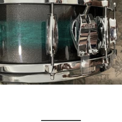 Gretsch USA Custom Caribbean twilight 5.5x14” snare drum W/Lightning Throw Off Caribbean twilight image 2