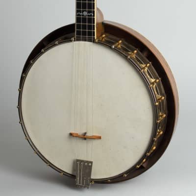 Ludwig  Stratford Plectrum Banjo (1925), ser. #4168, original black hard shell case. image 3