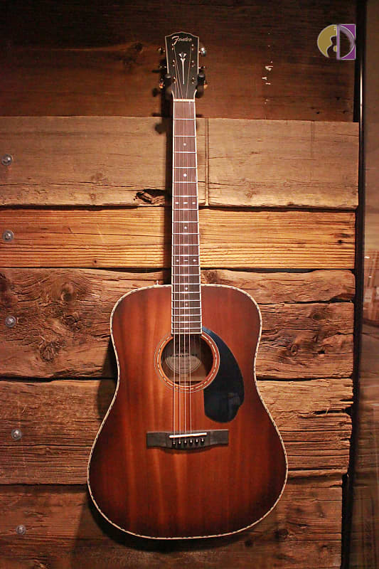 Fender Paramount PO-220E All Mahogany Orchestra Acoustic-electric Guitar, Aged Cognac Burst w/ Case image 1