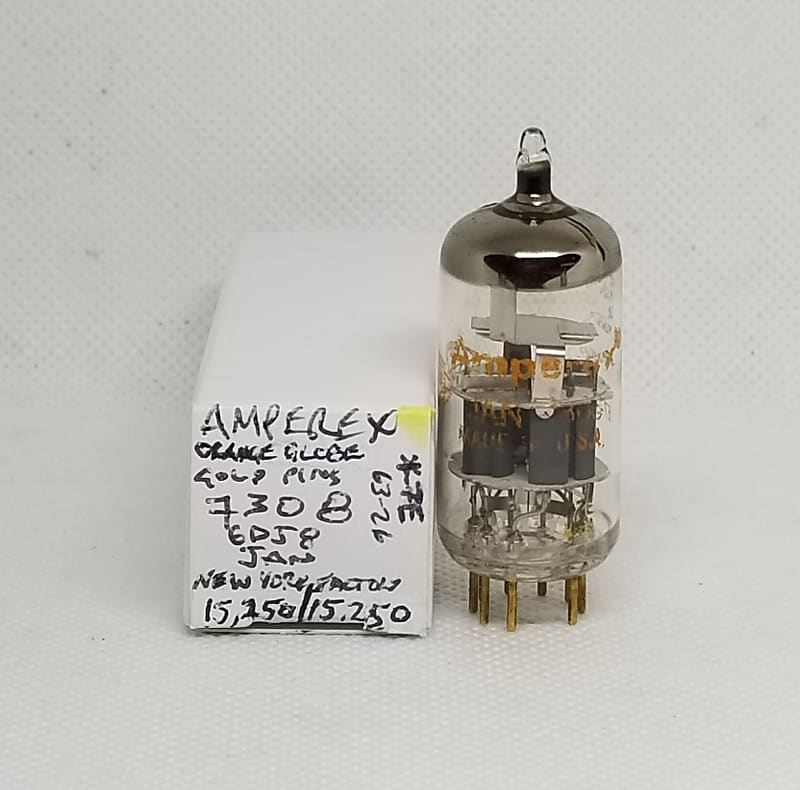 RARE Amperex Orange Globe JAN 7308 PQ Perfectly Balanced Single