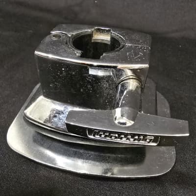 Ludwig Single tom post bass drum mounting base plate bracket 1990s 2000s - Chrome image 3