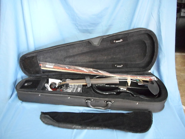 Stagg EVN-X-4/4-MBK Silent Violin Set w/ Case, Headphones image 1