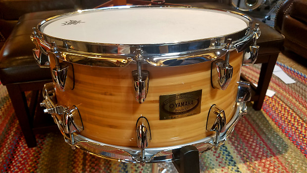Yamaha 14 x 6.5 Bamboo Snare Drum 2000s Natural Finish