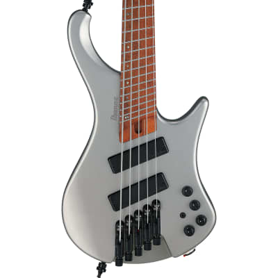 Ibanez EHB1005SMS EHB 5-String Short-Multi-Scale Bass, Metallic Gray Matte image 3