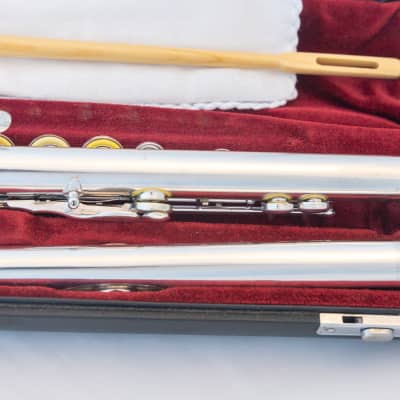 Yamaha YFL-481 II All Silver Intermediate Open-hole Flute *B-foot *Made in Japan *Cleaned& Serviced *New Pads image 5