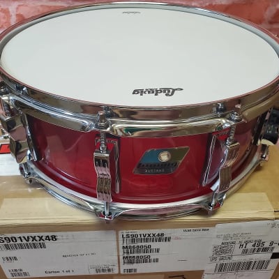 Ludwig Vistalite Red 5x14" 50th Anniversary Collector's Bowtie Lug Molded Acrylic Snare Drum | NEW Authorized Dealer image 3