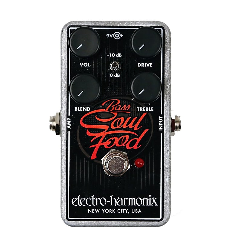 Electro-Harmonix EHX Bass Soul Food Overdrive Effects Pedal image 1