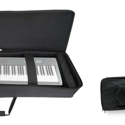 Rockville 88 Key Padded Rigid Durable Keyboard Gig Bag Case For Alesis Q88