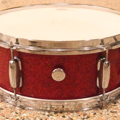 ZIM-GAR 5.5x14" Snare Drum Red Sparkle Vintage 1970's MIJ image 4