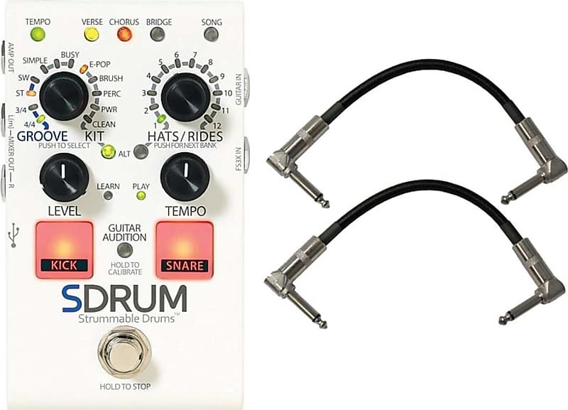 Digitech SDRUM Strummable Drums Automatic Drummer Pedal Bundle w