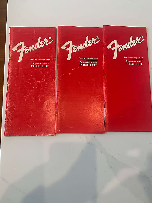 Fender Price guides and Parts list Reverb