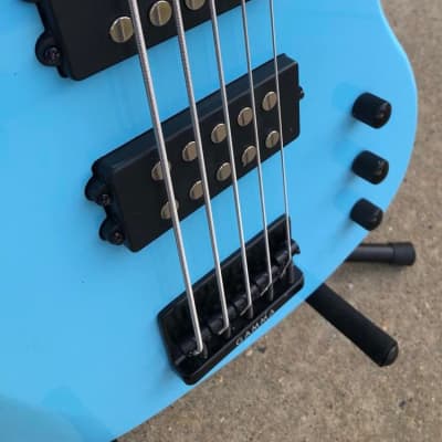 GAMMA Custom Bass Guitar H521-01, 5-String Kappa Model, Hamptons Blue image 6