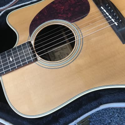 Alvarez by Kazuo Yairi DY74C acoustic electric guitar made in Japan 1980s in v.good-excellent condition with original hard case with key. image 4
