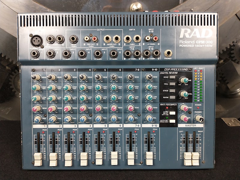 Roland　パワードミキサー　RAD　PAシステム　CPM-300　ケース付き □□ローランド 専用ケース付きパワードミキサー CPM-300 スピコン仕様