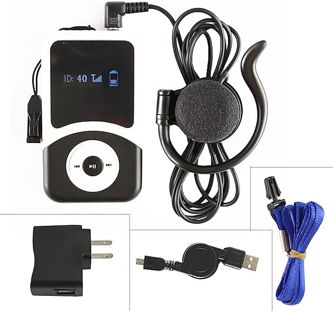 Receiver for Wireless Tour Guide Monitoring Acoustic Audio Voice Transmission System Earphone for Church Translation Interpreting Teaching Conference Travel Museum (1 Receiver) image 1