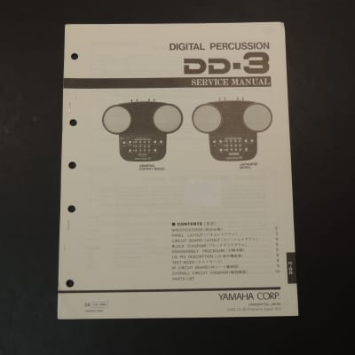Yamaha DD-3 Service Manual [Three Wave Music]