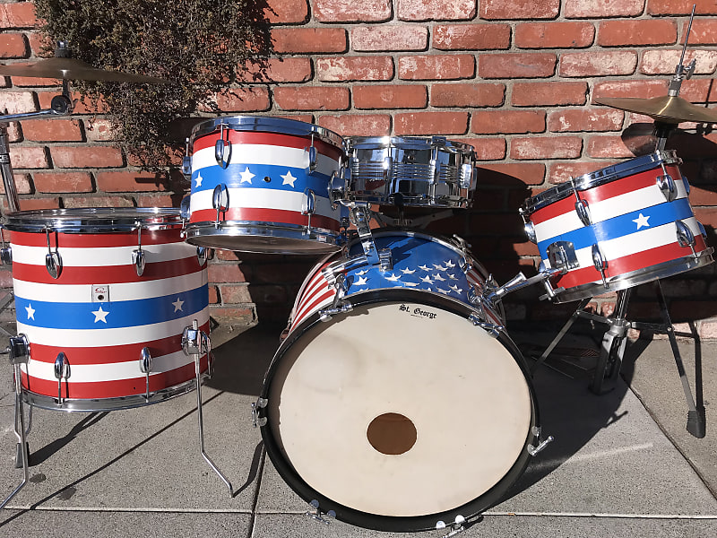 Star Brand Custom Drum Set 1960’s Stars & Stripes Made in Reverb