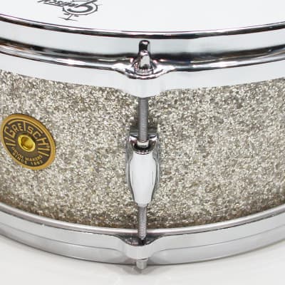 Gretsch USA Custom 5.5" x 14" 8-Lug Snare Drum w/ VIDEO! Silver Glass Nitron & G5471 Mini Lugs image 6