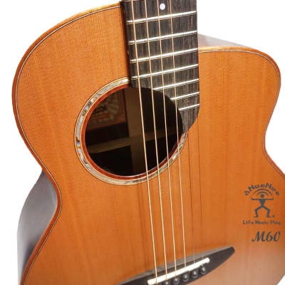 aNueNue M60 Solid Cedar & Rosewood Acoustic Future Sugita Kenji design Travel Size Guitar image 7