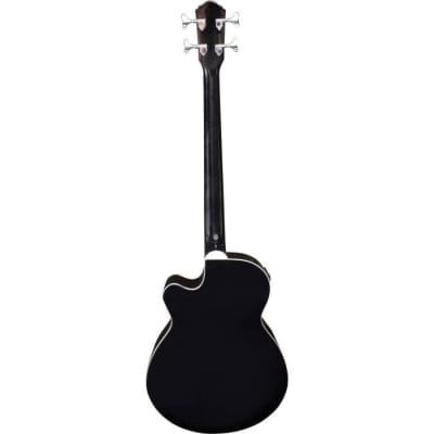 Oscar Schmidt OB100B Acoustic-Electric  Bass Guitar - Black image 4