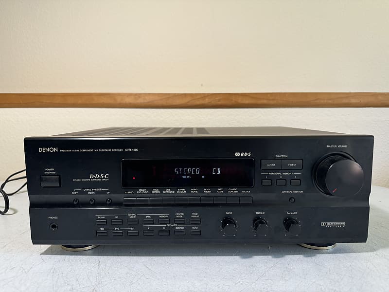 Newest Denon AVR-1500 5.1 Channel Home Theater Amplified AV Receiver Phono Input