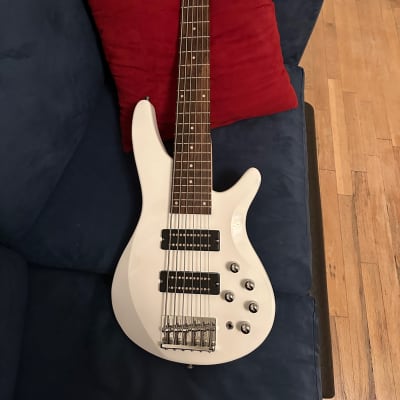 Glarry GIB Bass Guitar Full Size 6 String HH Pickup White for sale