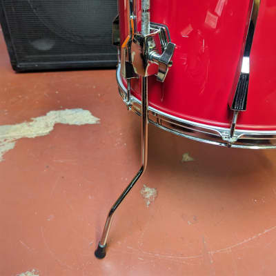 1980s/1990s Tama Made In Japan Rockstar-DX "Hot Red" Wrap 16 x 16" Floor Tom - Looks Really Good - Sounds Great! image 3