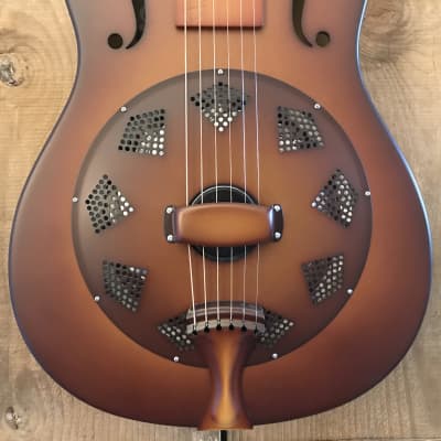 National W-Series Triolian Wood Body 14 Fret Resophonic Guitar w/ OHSC image 5