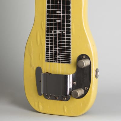 Fender  Champion Lap Steel Electric Guitar (1955), ser. #8970, original brown alligator chipboard case. image 3