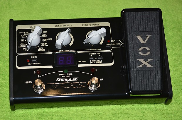 Vox StompLab IIG Modeling Guitar Effects Pedal with Power Supply Black Reverb